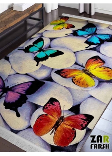 فرش سه بعدی طرح پروانه