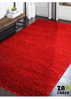 فرش قرمز شگی کاشان زرشکی