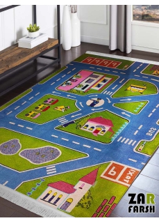 فرش طرح خیابان ماشین بازی اتاق کودک
